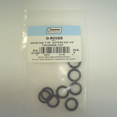 Double HH 7/16 in. x 5/8 in. O-Rings, 8 pc.