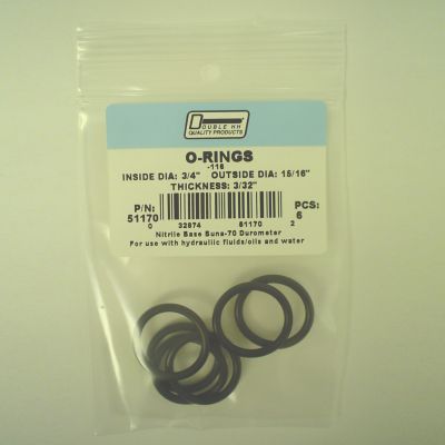 Double HH 3/4 in. x 15/16 in. O-Rings, 6-Pack