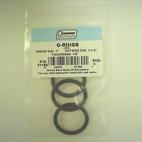 Double HH 1 in. x 1-1/4 in. Durable O-Rings, 3-Pack