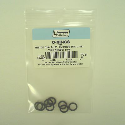 Double HH 5/16 in. x 7/16 in. O-Rings, 8-Pack