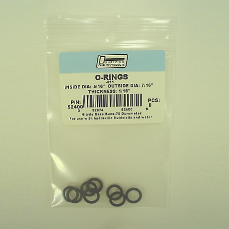 Double HH 5/16 in. x 7/16 in. O-Rings, 8-Pack