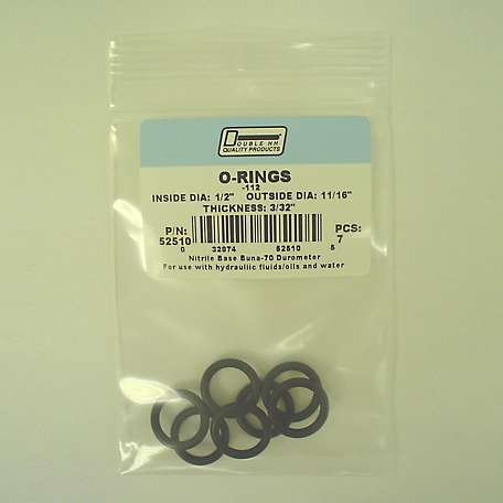Double HH 1/2 in. x 11/16 in. O-Rings, 7-Pack