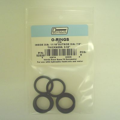 Double HH 11/16 in. x 7/8 in. O-Rings, 6 pc.