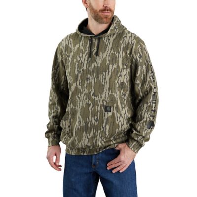Image showing Carhartt Men's Mossy Oak Bottomland Camo Loose Fit Midweight Sleeve Graphic Sweatshirt