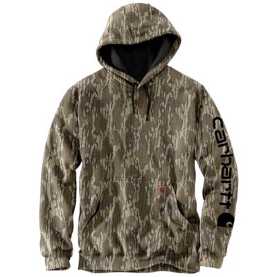 Carhartt Men's Mossy Oak Bottomland Camo Loose Fit Midweight Sleeve Graphic Sweatshirt