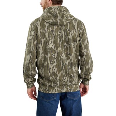 Image showing Carhartt Men's Mossy Oak Bottomland Camo Loose Fit Midweight Sleeve Graphic Sweatshirt