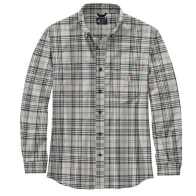 Carhartt Men's Long-Sleeve Rugged Flex Relaxed Fit Midweight Flannel Plaid Shirt