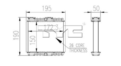 TYC HVAC Heater Core, FQPX-TYC-96083