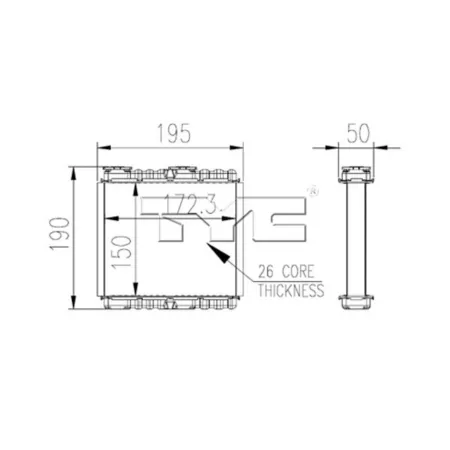 TYC HVAC heater core FQPX-TYC-96083 Automotive Heating & Cooling Parts