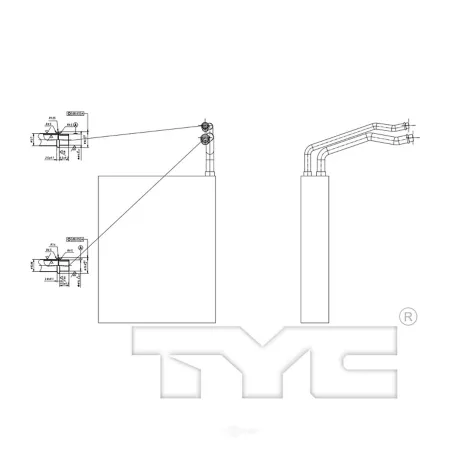 TYC A/C Evaporator Core FQPX-TYC-97138 Engine Performance