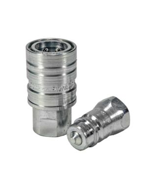 Pioneer Standard Series Hydraulic Quick Coupler, 1/2 in. Double-Acting Sleeve Poppet, Standard ISO Interchange