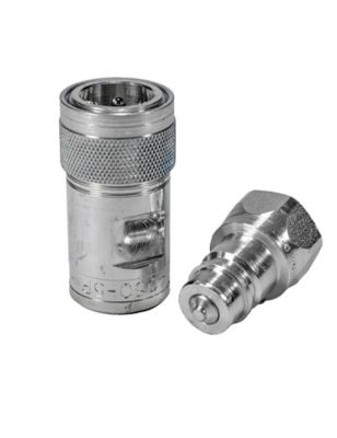 Pioneer Standard Series Hydraulic Quick Coupler, 1/2 in. Double-Acting Sleeve Poppet, 3/4 in. Thread
