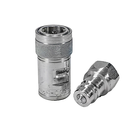 Pioneer Standard Series Hydraulic Quick Coupler, 1/2 in. Double-Acting Sleeve Poppet, 3/4 in. Thread