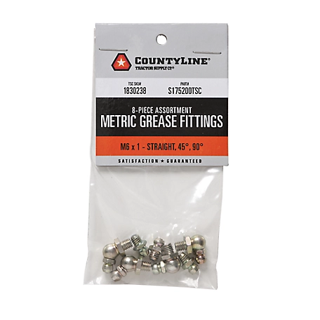 CountyLine Metric Grease Fittings, 8-Pack