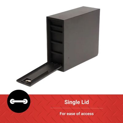 Image showing  200 lb. Steel Wheel Well Truck Tool Box with 5 Drawers, 20-1/2 in. x 8-7/8 in. x 18-7/8 in. Black