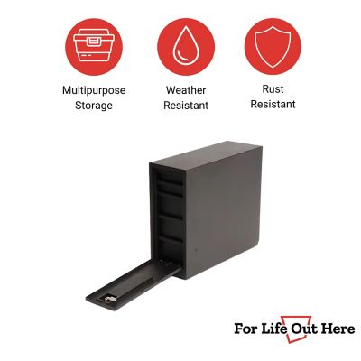 Image showing 5 th Tractor Supply 200 lb. Steel Wheel Well Truck Tool Box with 5 Drawers, 20-1/2 in. x 8-7/8 in. x 18-7/8 in. Black