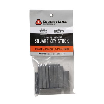 CountyLine Assorted Square Key Stocks, 17-Pack