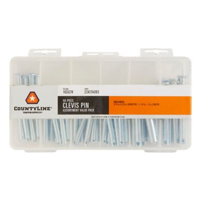 Image showing  Assorted Clevis Pins, 50-Pack