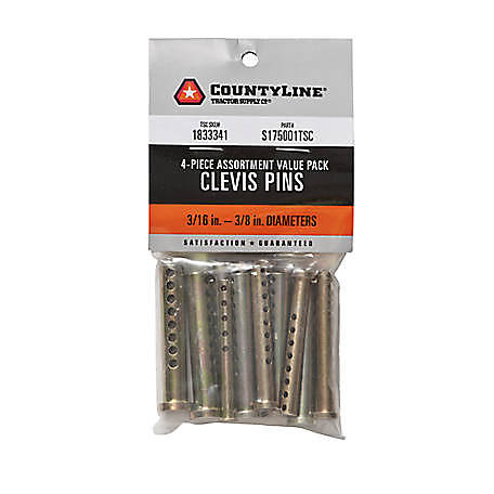 CountyLine Assorted Adjustable Clevis Pins, Assortment, 14-Pack