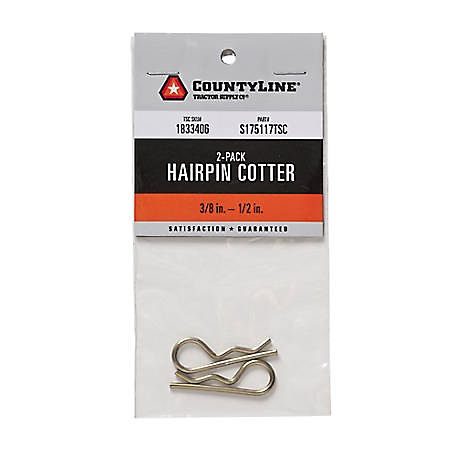 CountyLine 3/8 in. - 7/16 in. Hairpin Cotter Pins, 2-Pack