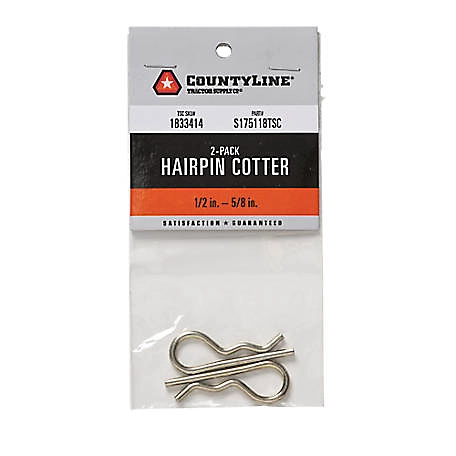 CountyLine 1/2 in. - 5/8 in. Hairpin Cotter Pins, 2-Pack