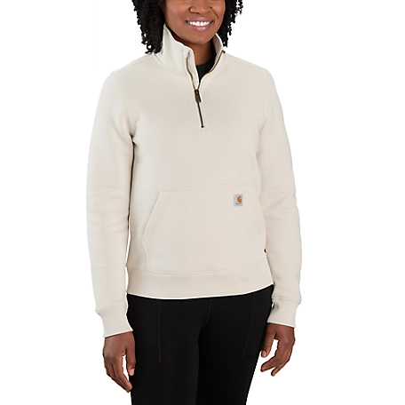 Women's Quarter Zip Sweatshirt - A New Day™ Cream S