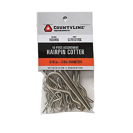 CountyLine 5/16 in. - 7/8 in. Hairpin Cotter Pins, 16-Pack