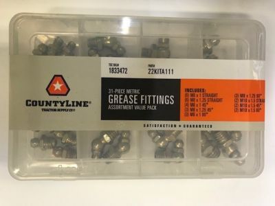 CountyLine Assorted Metric Grease Fittings, 30-Pack