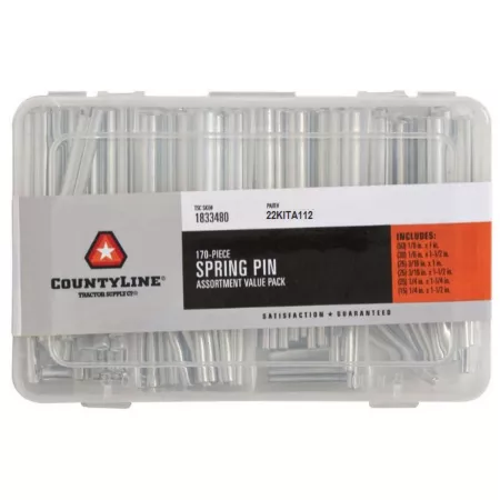 CountyLine Assorted Spring Pins Pack of 170 Attachment Parts & Accessories