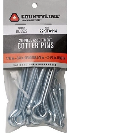 CountyLine Assorted Cotter Pins, 26-Pack
