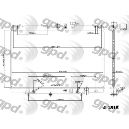 Global Parts Distributors LLC Radiator BKNH-GBP-1815C Engine Performance