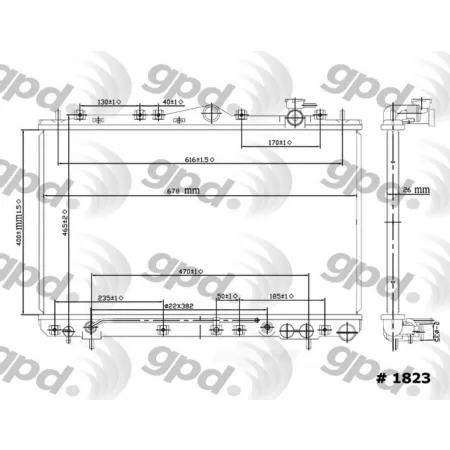 Global Parts Distributors LLC Radiator BKNH-GBP-1823C Engine Performance