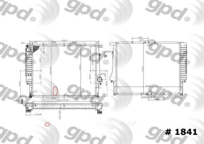 Global Parts Distributors LLC Radiator, BKNH-GBP-1841C