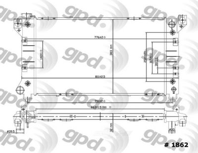 Global Parts Distributors LLC Radiator, BKNH-GBP-1862C