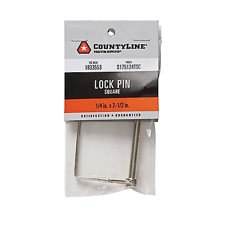 CountyLine 1/4 in. x 2-1/2 in. Square Locking Pin
