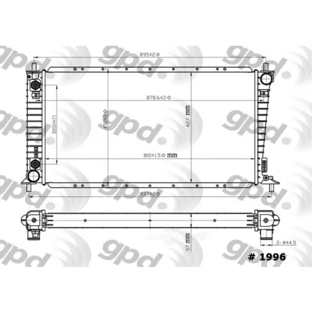 Global Parts Distributors LLC Radiator BKNH-GBP-1996C Engine Performance