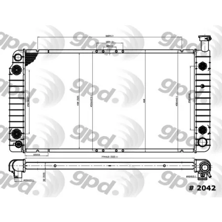 Global Parts Distributors LLC Radiator BKNH-GBP-2042C Engine Performance