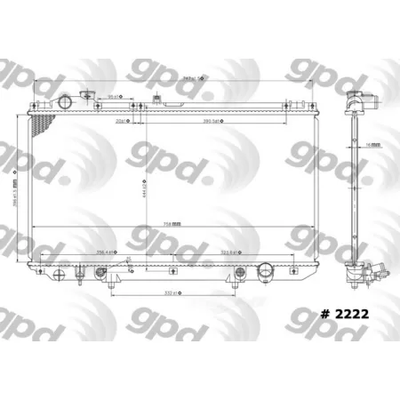 Global Parts Distributors LLC Radiator BKNH-GBP-2222C Engine Performance