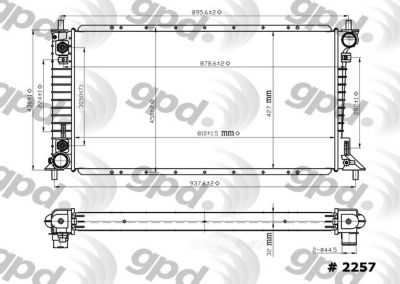 Global Parts Distributors LLC Radiator, BKNH-GBP-2257C