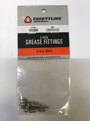 CountyLine Grease Fittings, 3/16 in. Drive, 5-Pack