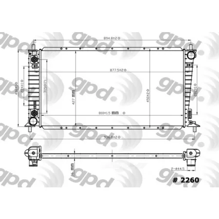 Global Parts Distributors LLC Radiator BKNH-GBP-2260C Engine Performance