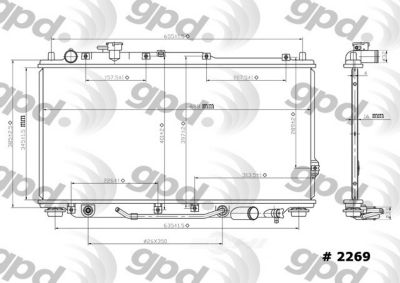 Global Parts Distributors LLC Radiator, BKNH-GBP-2269C