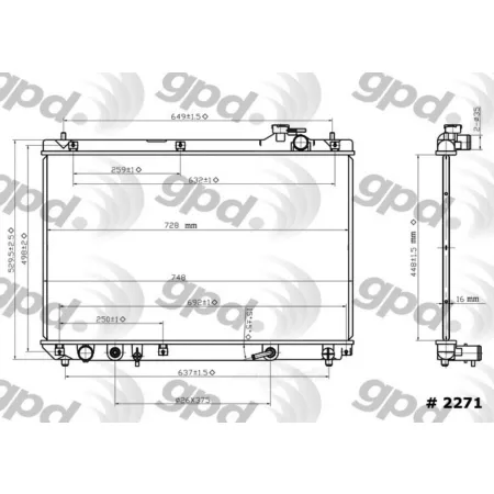 Global Parts Distributors LLC Radiator BKNH-GBP-2271C Engine Performance