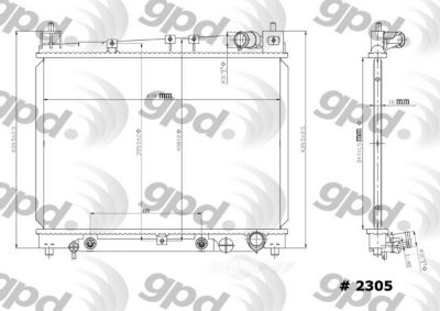 Global Parts Distributors LLC Radiator, BKNH-GBP-2305C