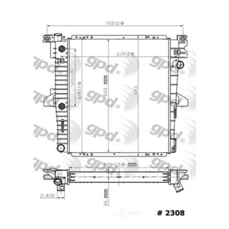 Global Parts Distributors LLC Radiator BKNH-GBP-2308C Engine Performance