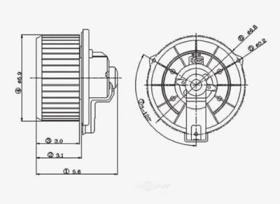 Global Parts Distributors LLC HVAC Blower Motor, BKNH-GBP-2311513