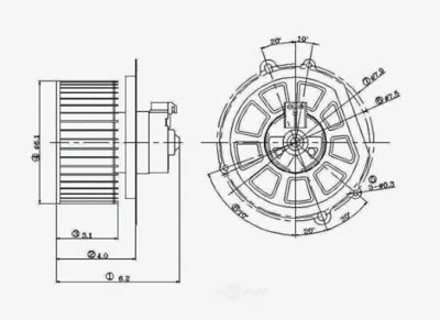 Global Parts Distributors LLC HVAC Blower Motor, BKNH-GBP-2311522