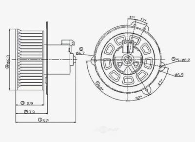 Global Parts Distributors LLC HVAC Blower Motor, BKNH-GBP-2311524