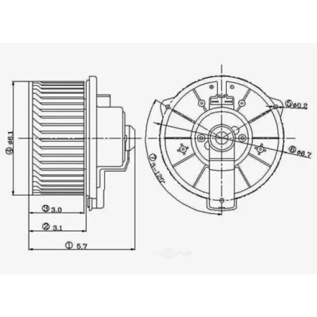 Global Parts Distributors LLC HVAC Fan Motor BKNH-GBP-2311527 Automotive Heating & Cooling Parts