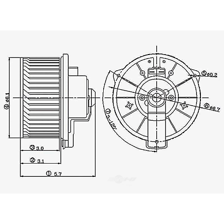Global Parts Distributors LLC HVAC Blower Motor, BKNH-GBP-2311527